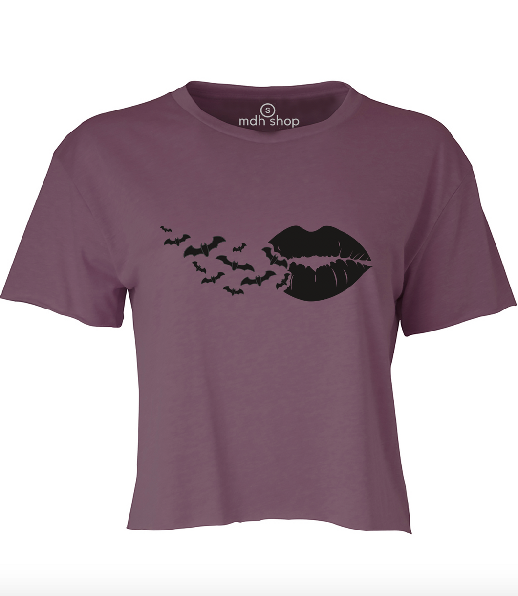 Kiss My Bats Tee-Wine