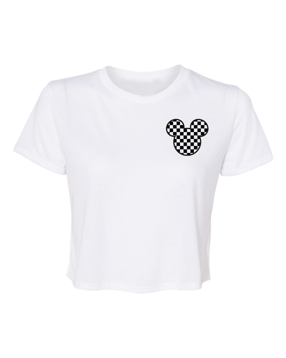 Checkered Mouse Crop Tee