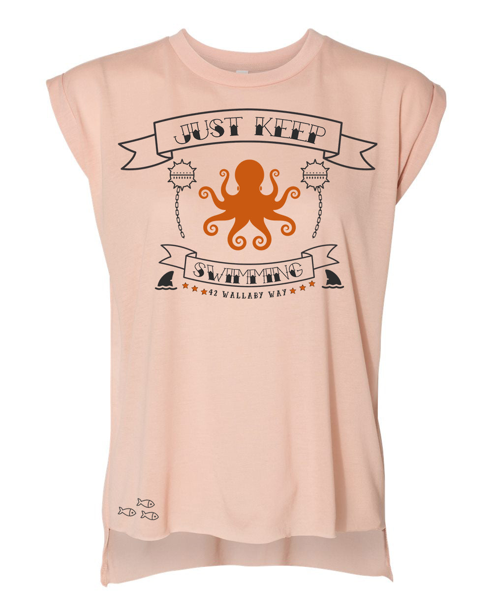 Sailor Hank Muscle Tee-Peach